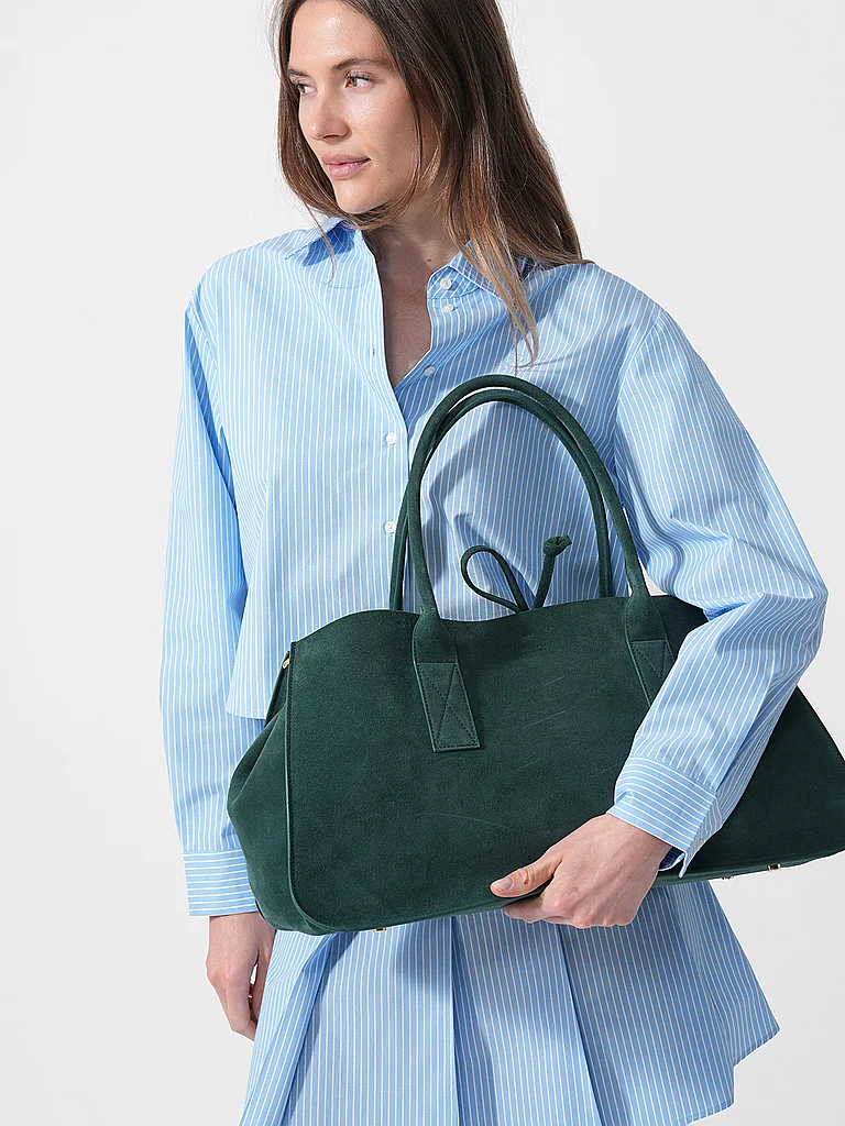 JULIA SKERGETH Sac en cuir - Tote Bag TAKEAWAY BAG Large vert foncé